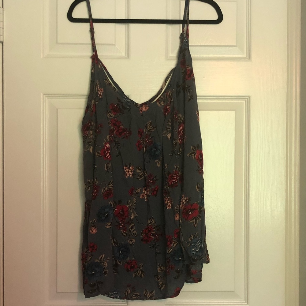 Flowy grey Torrid spaghetti strap top